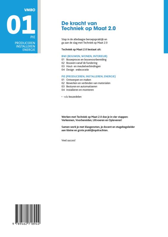 Achterkant van PIE Profielmodule 1 Ontwerpen en maken