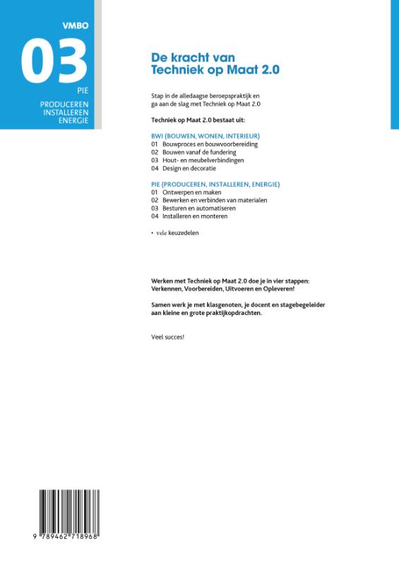 Achterkant van PIE Profielmodule 3 Besturen en automatiseren