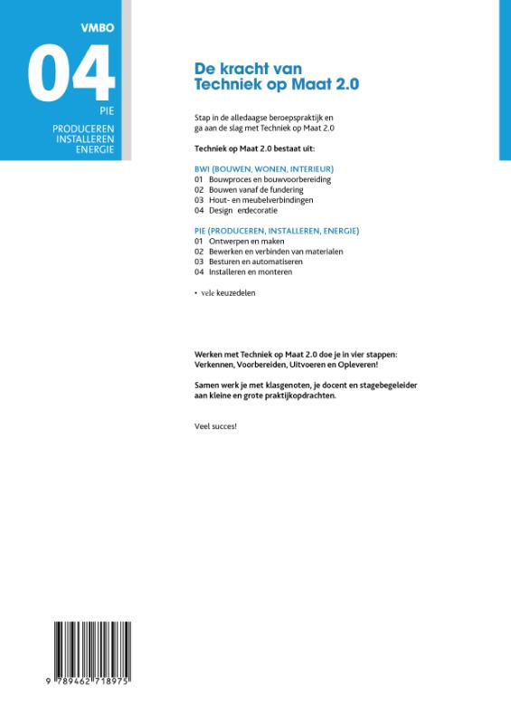 Achterkant van PIE Profielmodule 4 Installeren en monteren