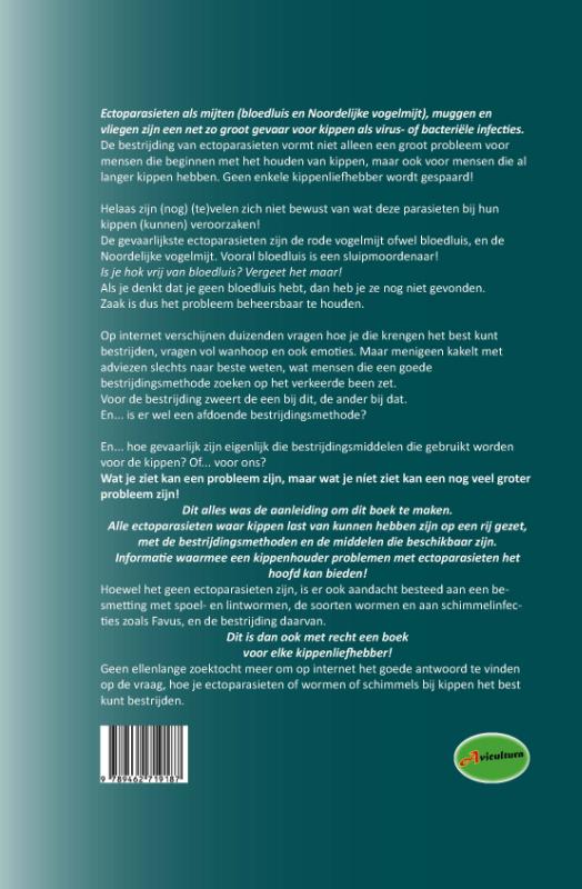 Achterkant van bestrijding van ectoparasieten, wormen en schimmels