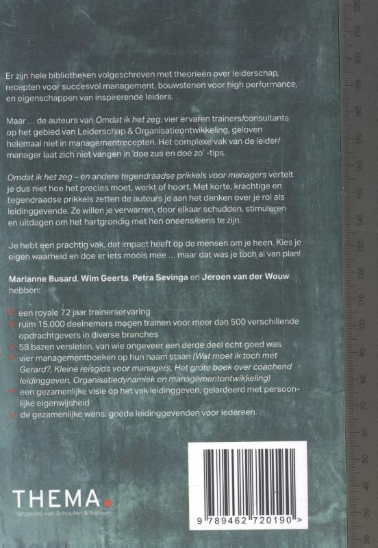 Achterkant van Omdat ik het zeg