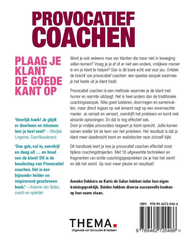 Achterkant van Provocatief coachen
