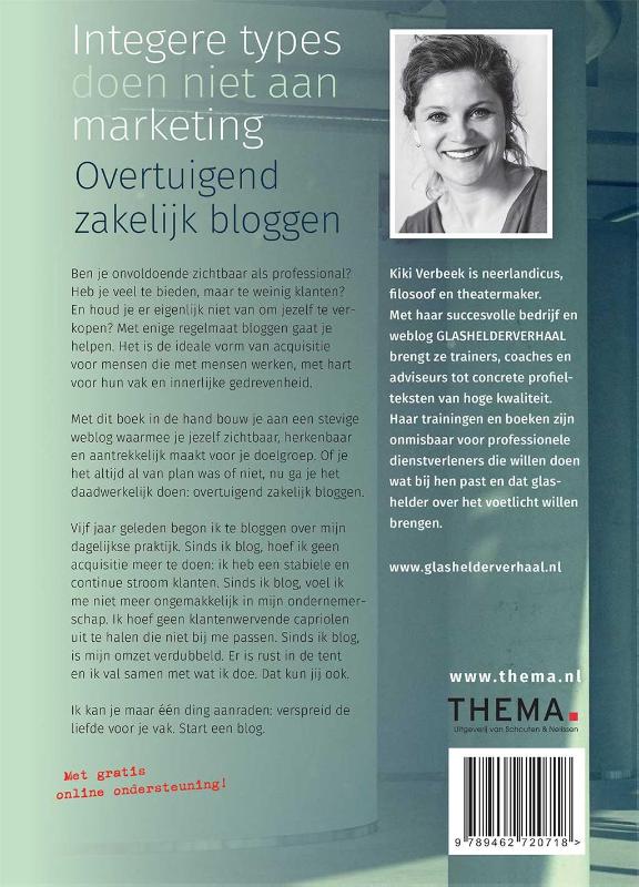 Achterkant van Integere types doen niet aan marketing