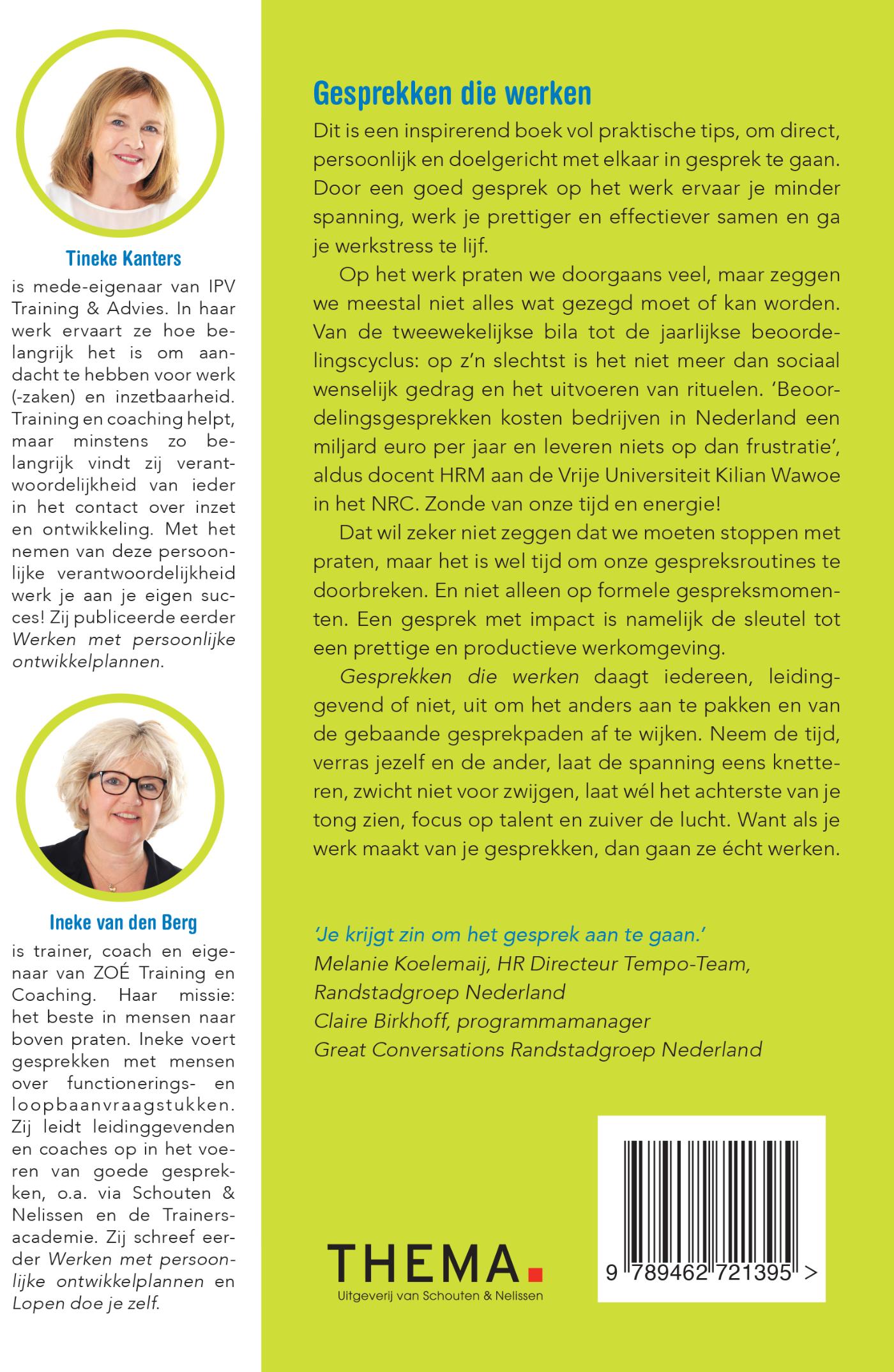 Achterkant van Gesprekken die werken