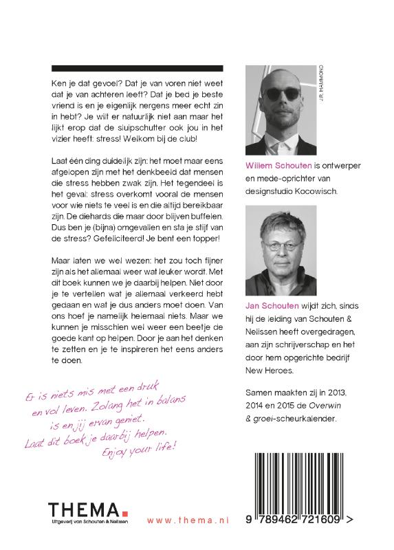 Achterkant van Enjoy your life F*ck the stress
