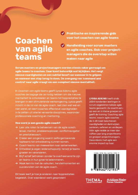 Achterkant van Coachen van agile teams