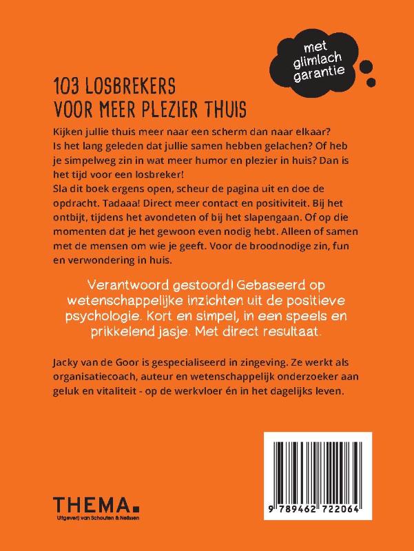 Achterkant van 103 losbrekers voor meer plezier thuis