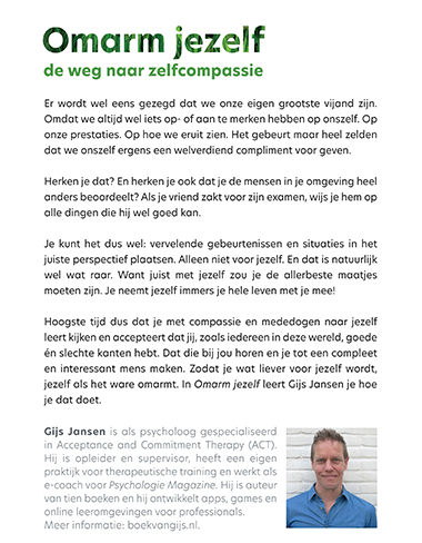 Achterkant van Omarm jezelf