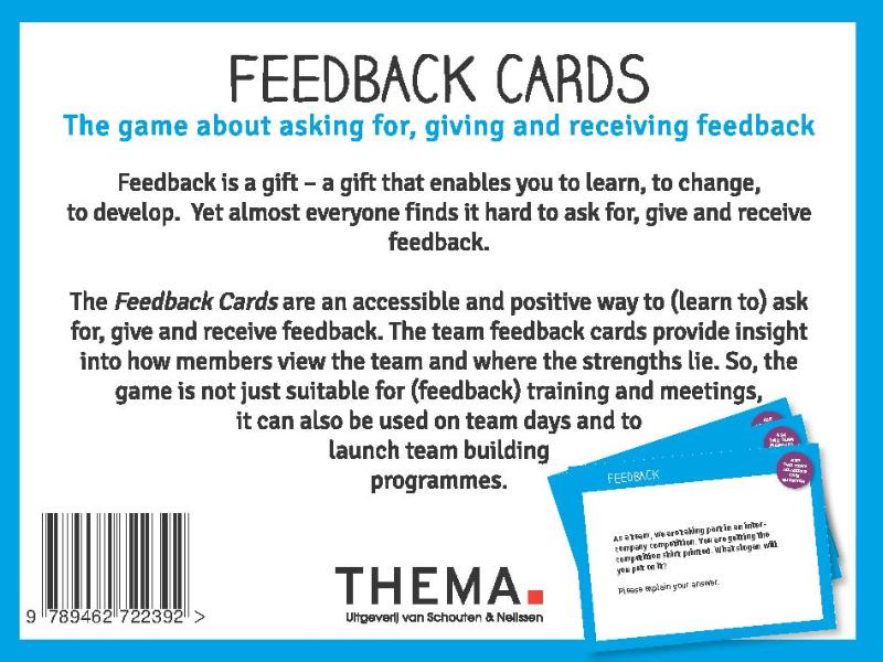 Achterkant van Feedback cards