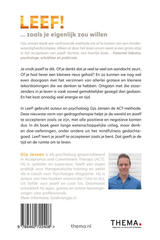 Achterkant van Leef!