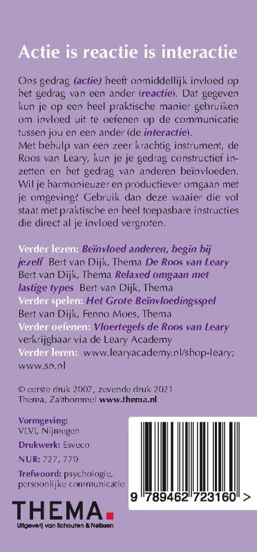 Achterkant van Actie is reactie