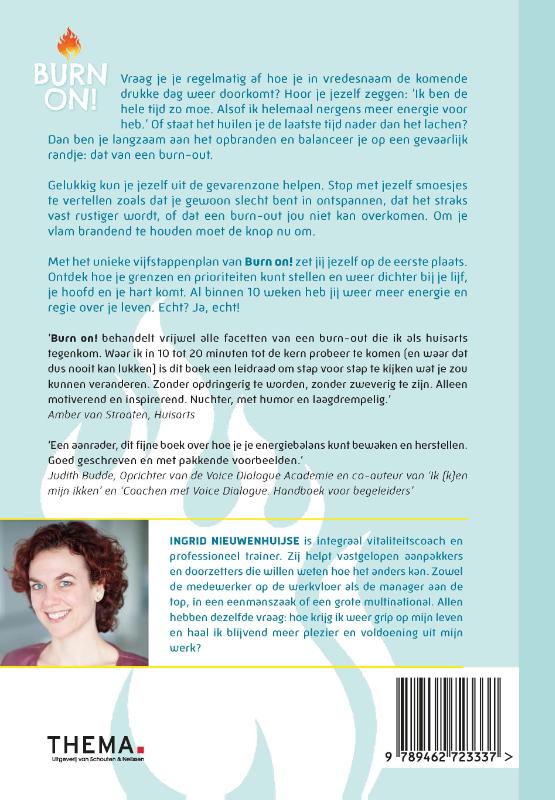 Achterkant van Burn on!
