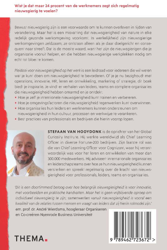 Achterkant van Pleidooi voor nieuwsgierigheid op het werk