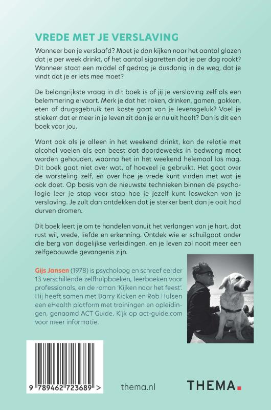 Achterkant van Vrede met je verslaving