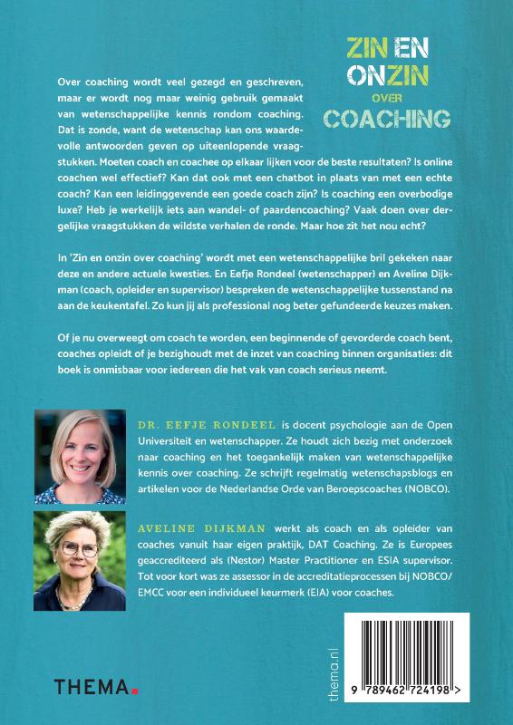 Achterkant van Zin en onzin over coaching