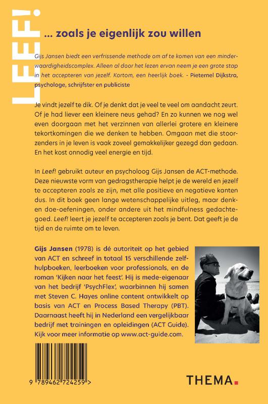 Achterkant van Leef!