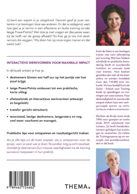 Achterkant van Trainen voor experts