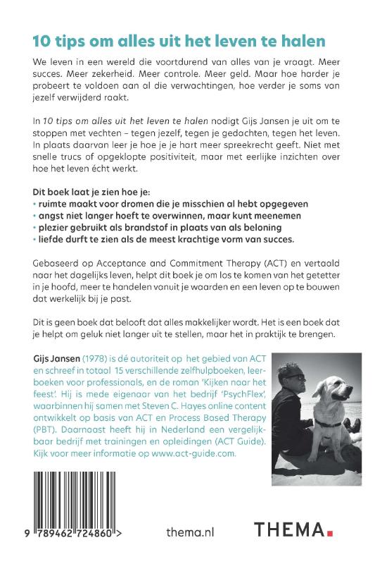 Achterkant van 10 tips om alles uit het leven te halen