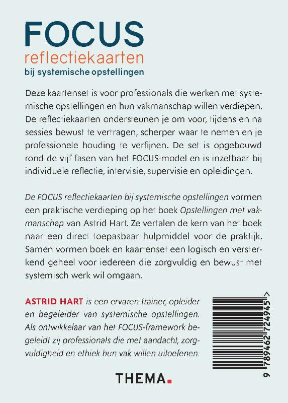 Achterkant van FOCUS reflectiekaarten bij systemische opstellingen