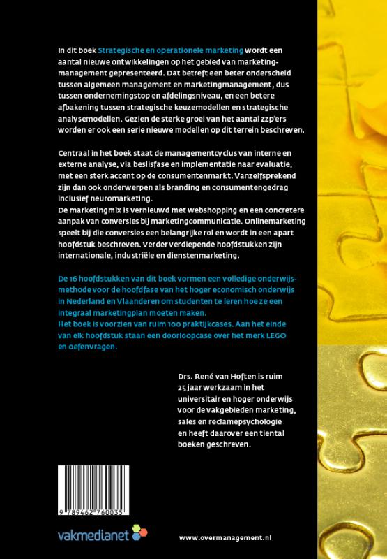 Achterkant van Strategische en operationele marketing