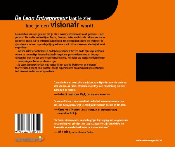 Achterkant van De lean entrepreneur