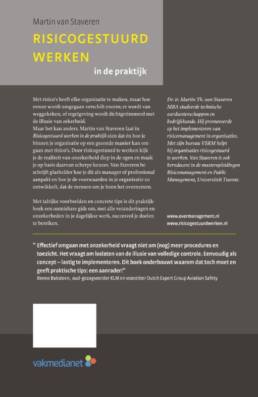 Achterkant van Risicogestuurd werken in de praktijk