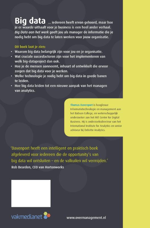 Achterkant van Big data