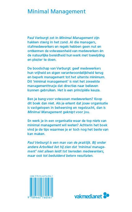 Achterkant van Minimal Management