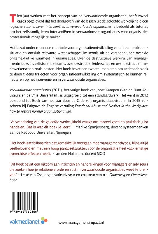 Achterkant van Leren interveniëren in verwaarloosde organisaties