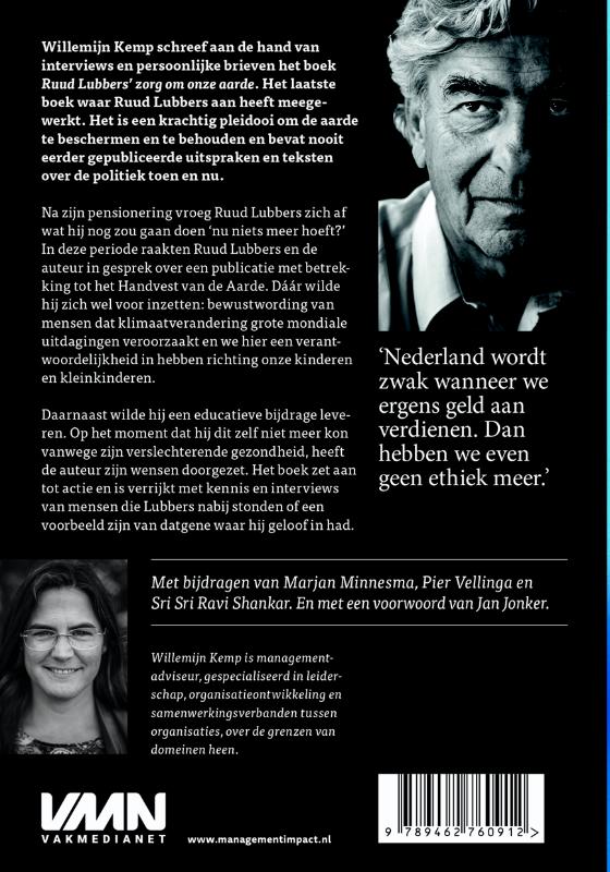 Achterkant van Ruud Lubbers' zorg om onze aarde