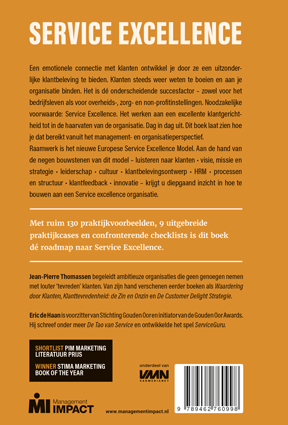 Achterkant van Service excellence