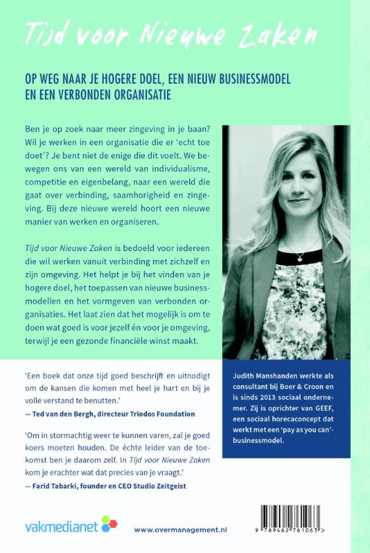 Achterkant van Tijd voor Nieuwe Zaken
