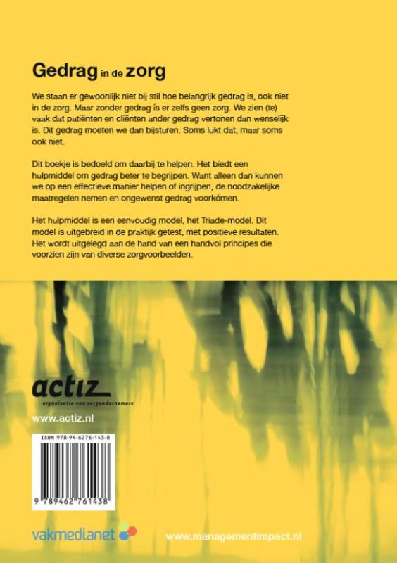Achterkant van Gedrag in de zorg