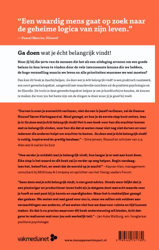 Achterkant van Ga doen wat je écht belangrijk vindt!