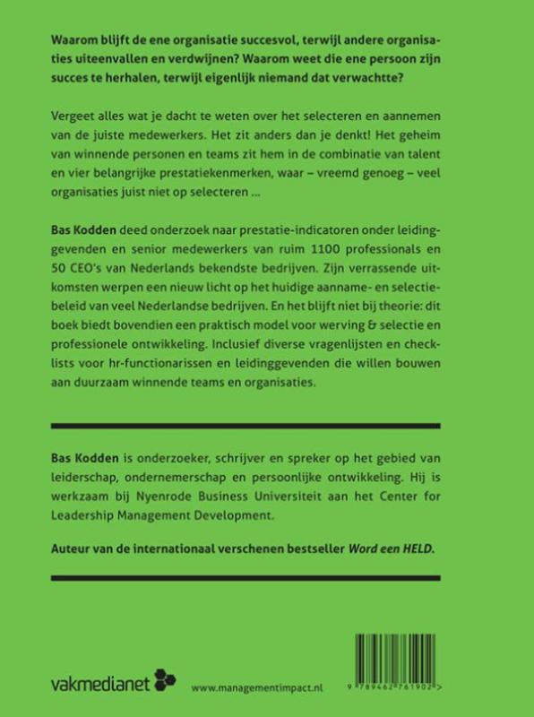 Achterkant van De kunst van duurzaam presteren
