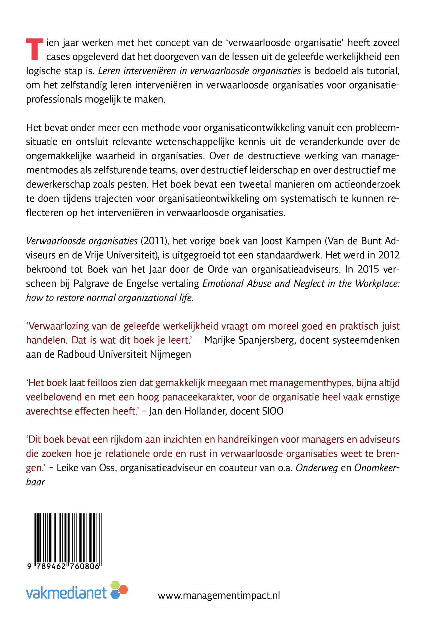 Achterkant van Leren interveniëren in verwaarloosde organisaties