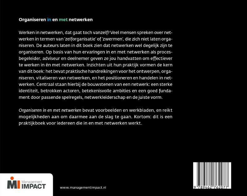 Achterkant van Organiseren in en met netwerken