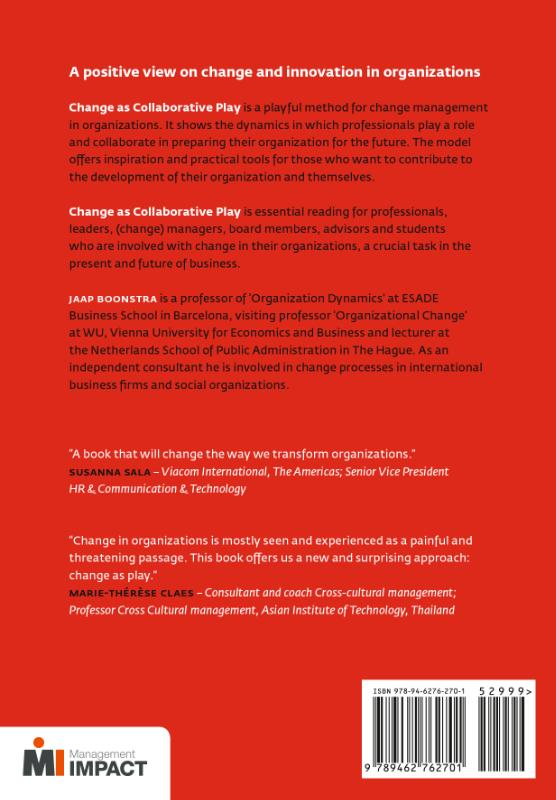 Achterkant van Organizational Change as Collaborative Play