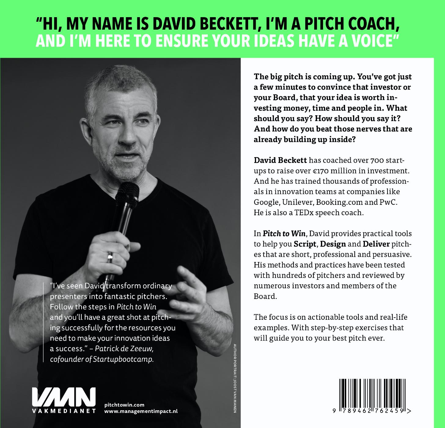 Achterkant van Pitch to Win