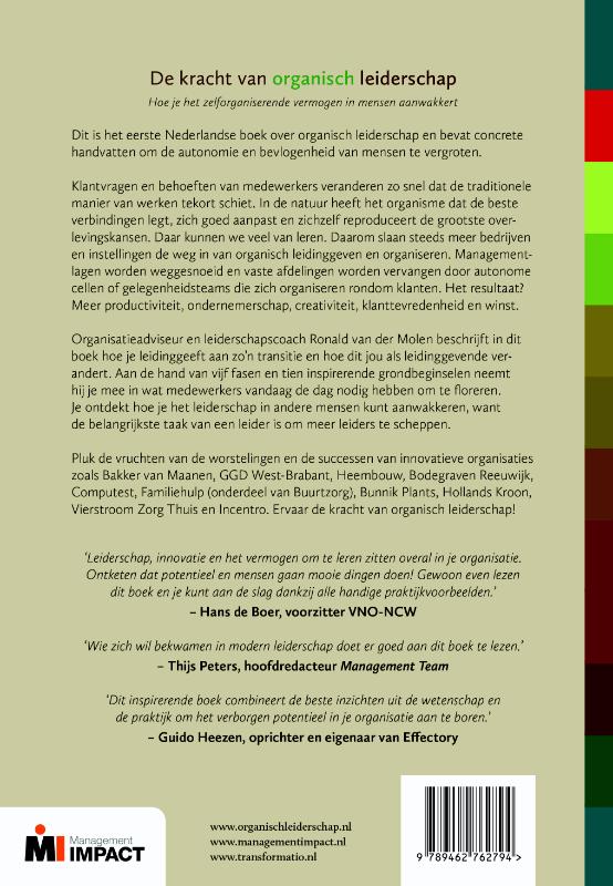 Achterkant van De kracht van organisch leiderschap