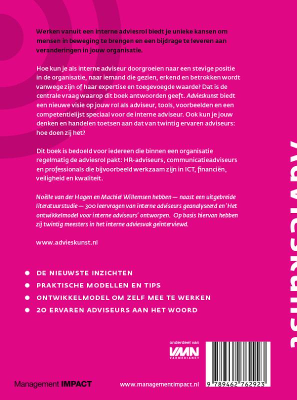 Achterkant van Advieskunst
