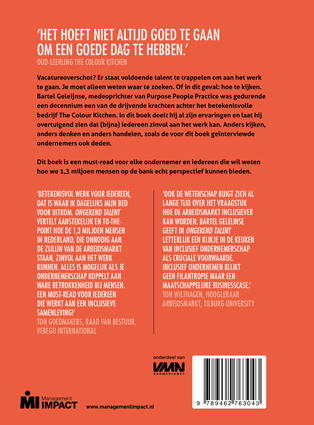 Achterkant van Ongekend talent