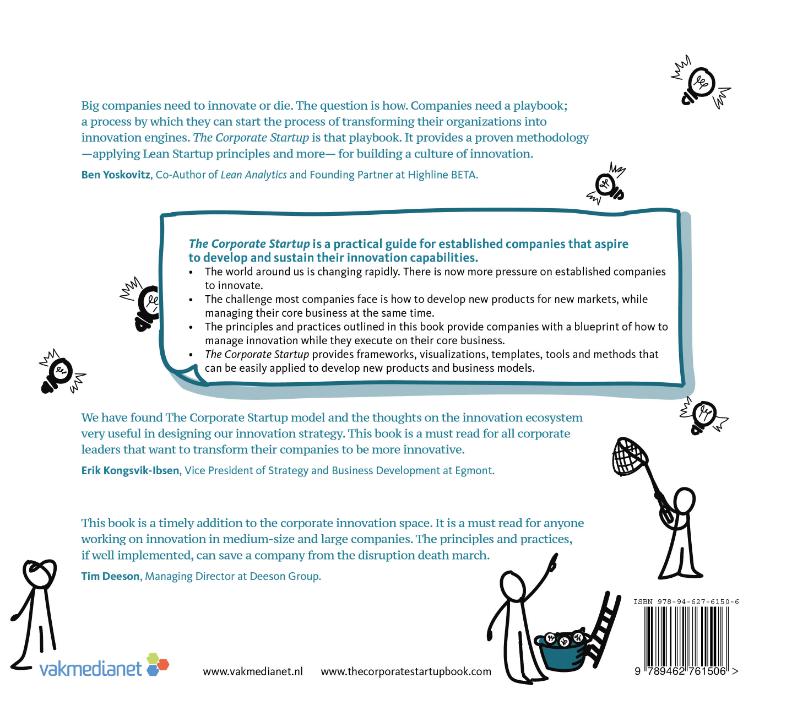 Achterkant van The Corporate Startup