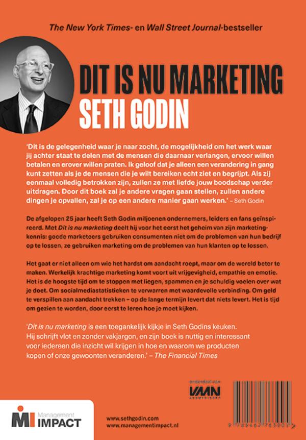 Achterkant van Dit is nu marketing