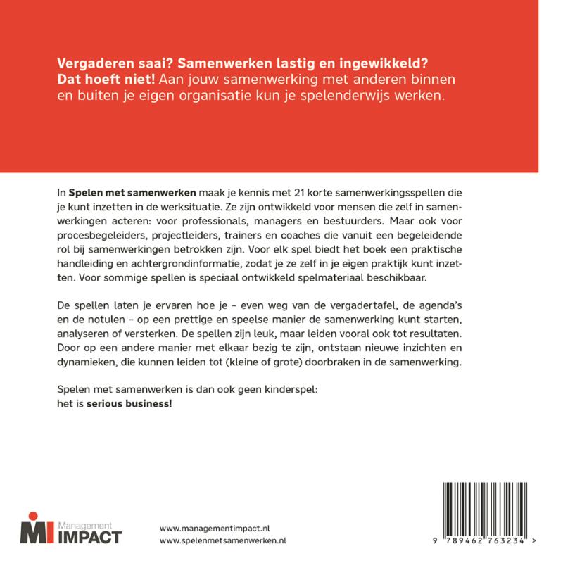 Achterkant van Spelen met samenwerken