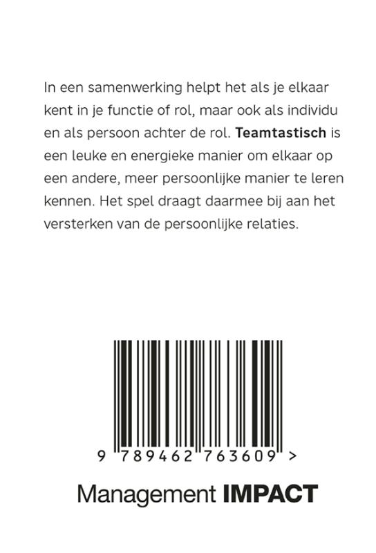 Achterkant van Teamtastisch