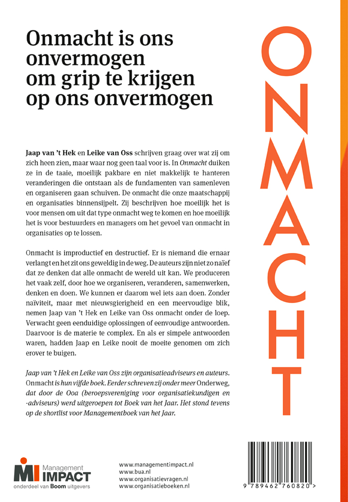 Achterkant van Onmacht