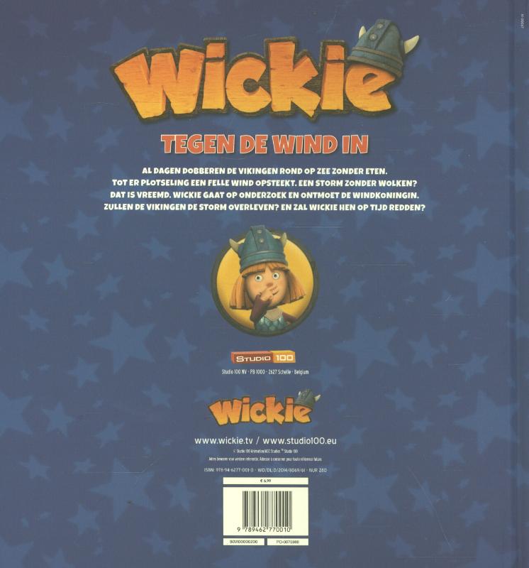 Achterkant van Tegen de wind in