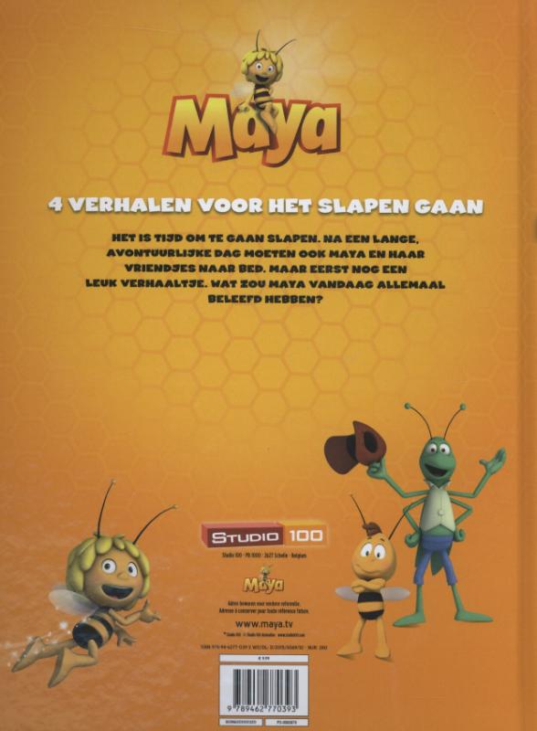Achterkant van Maya slaap zacht verhaaltjes!
