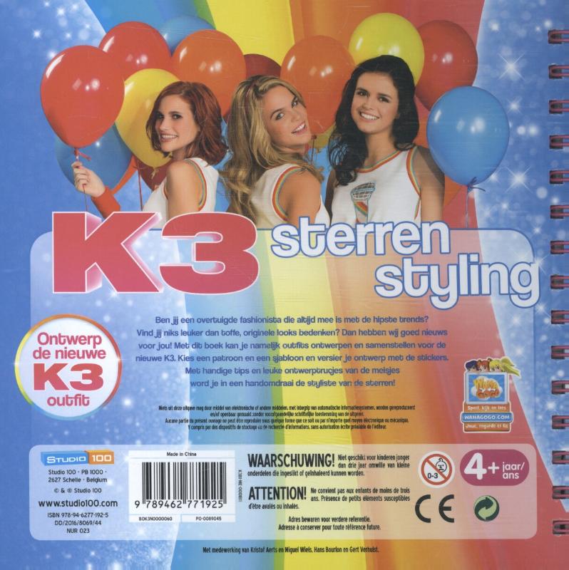 Achterkant van K3 : sterrenstyling